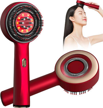 Electric Vibration Massage Comb Red Light Scalp Massager Hair Growth Comb