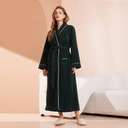 women's autumn and winter coral fleece thick warm long flannel nightgown men's bathrobe sleepwear