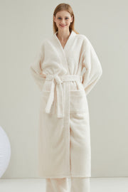 Couple's Pajamas Set - Flannel Casual European & American Loose Bathrobe Nightgown"