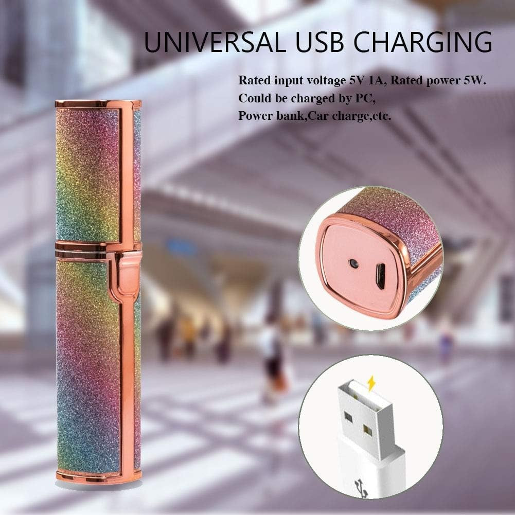 2 in 1 Portable Electric Eyebrow Trimmer Epilator for Women Body Facial Lipstick