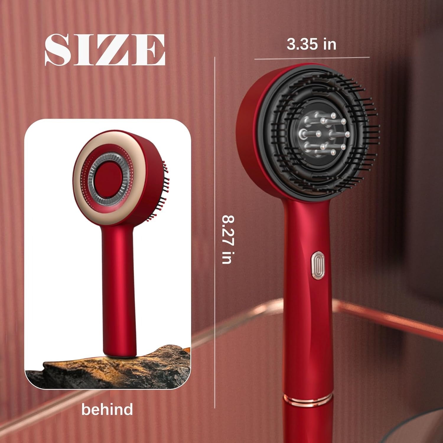 Electric Vibration Massage Comb Red Light Scalp Massager Hair Growth Comb