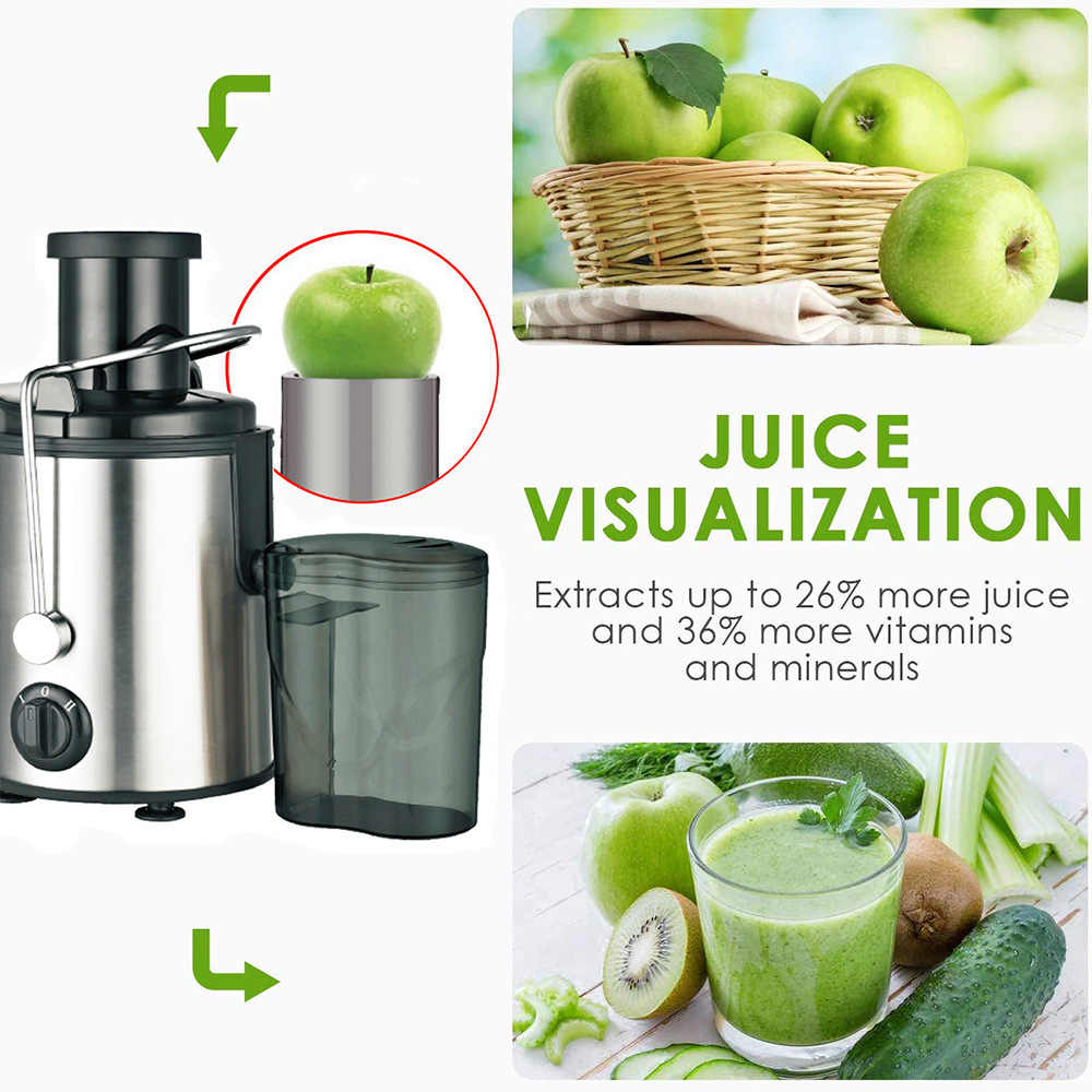 Electric Juicer centrifugal Household large caliber juice machine residue separation vegetable Juicer