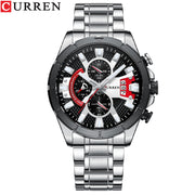 Men's Watch Six Hand Watch Quartz Watch Steel Band Calendar Men's Watch