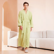 women's autumn and winter coral fleece thick warm long flannel nightgown men's bathrobe sleepwear