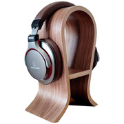 Solid wood headphone holder