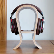 Solid wood headphone holder