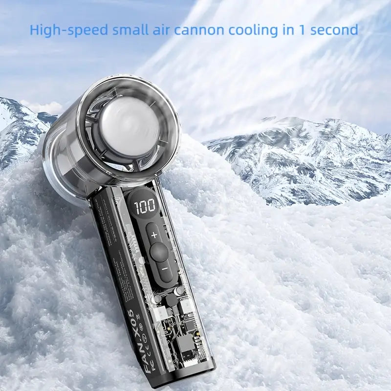 Handheld Mini Fan with Semiconductor Cooling Tech - Ultra High-Speed Strong Wind, 3000mAh