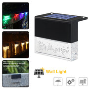 Waterproof New RGB LED Solar Light Step Fence Light