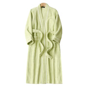 women's autumn and winter coral fleece thick warm long flannel nightgown men's bathrobe sleepwear