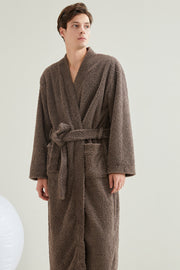 Couple's Pajamas Set - Flannel Casual European & American Loose Bathrobe Nightgown"