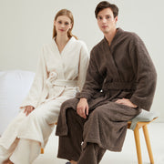 Couple's Pajamas Set - Flannel Casual European & American Loose Bathrobe Nightgown"