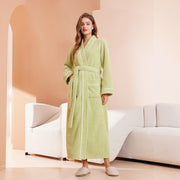 women's autumn and winter coral fleece thick warm long flannel nightgown men's bathrobe sleepwear