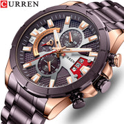 Men's Watch Six Hand Watch Quartz Watch Steel Band Calendar Men's Watch