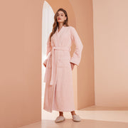 women's autumn and winter coral fleece thick warm long flannel nightgown men's bathrobe sleepwear