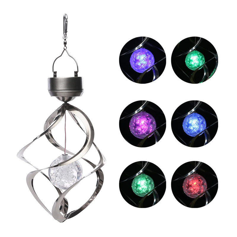 Solar wind chime light