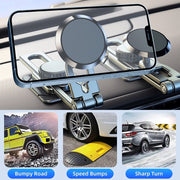 Universal 360  Degrees Rotation Magnetic Car Dashboard Cell Phone Holder Foldable Mount